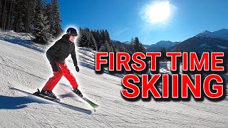 I Learnt to Ski in 4 hours  ft crashing into a wall [upl. by Shirah]