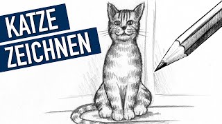 Katze Zeichnen Schritt für Schritt Übung  Einfache Übung für Anfänger [upl. by Wimsatt793]