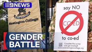 Parents distraught over private schools decision to enrol girls  9 News Australia [upl. by Soinotna]