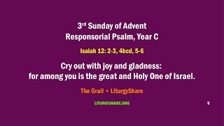 3rd Sunday of Advent Responsorial Psalm Year C Grail  LiturgyShare [upl. by Ennairoc]