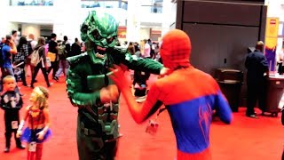 SpiderMan Green Goblin Pranks People at Comic Con Real Life Marvel Superhero Parody [upl. by Cord]