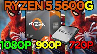 RYZEN 5 5600G TESTE EM JOGOS 1080P VS 900P VS 720P QUAL A MELHOR RESOLUÇÃO PARA O RYZEN 5 5600G [upl. by Traweek]