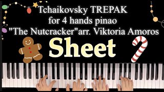 🎹Tchaikovsky 🎄TREPAK 🎅🏻 for 4 hands pinao middle level quotThe Nutcrackerquot Christmas piano [upl. by Teragram492]