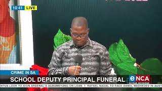 Lesufi pays tribute to late Phomolong Secondary School deputy principal [upl. by Arocet]