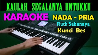 KAULAH SEGALANYA  Ruth Sahanaya  KARAOKE Nada Pria HD [upl. by Labina]