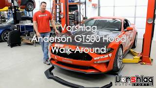 Anderson Composites carbon fiber GT500 hood 201819 Mustang GT [upl. by Server245]