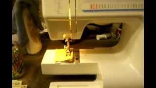 How to thread a Janome School mate schoolmate s3015 Sewing Machine [upl. by Aynad]