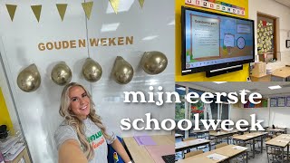 Mijn eerste schoolweek in groep 8 🏆❤️ Juffen weekvlog 👩🏼‍🏫  Janette [upl. by Ardnohs]