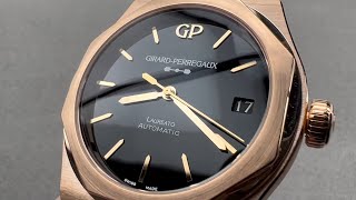 GirardPerregaux Laureato Black ONYX Dial 810105231181CM GirardPerregaux Watch Review [upl. by Papagena]