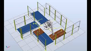 Simulación Robot despaletizador ABB [upl. by Notyal]