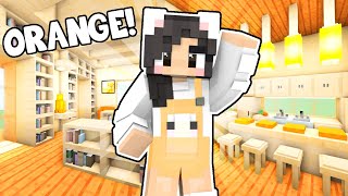 🧡Minecraft But I Can Only Build With ORANGE [upl. by Raphaela]