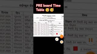 mp board pre board exam time table 🥳class 10th12thtrending [upl. by Noret]