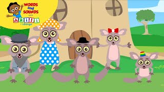 Bush Baby Vowels  Learn about Sounds  Words and Sounds with Akili [upl. by Avrit]