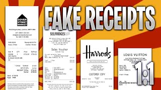 Novelty Fake Receipts [upl. by Yhtac235]