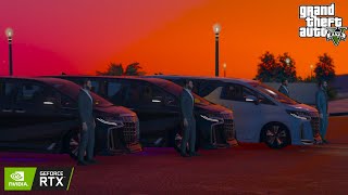 GTA 5  Toyota Vellfire OFFROAD CONVOY  Steering Wheel Gameplay [upl. by Billye566]