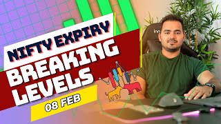 Nifty 50 Expiry  Tomorrow Market prediction  8th Feb banknifty nifty intradaytrading trading [upl. by Anaugahs]