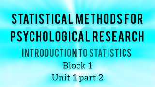 🌐🌀IGNOU BAPCH STATISTICAL METHODS FOR PSYCHOLOGICAL RESEARCH BLOCK 1UNIT 1PART 2MALAYALAM🌀🌐 [upl. by Homerus551]