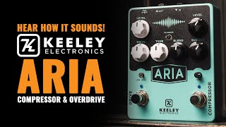 Keeley Aria Compressor Overdrive  CME Gear Demo  Alex Chadwick amp Robert Keeley [upl. by Geraldina148]