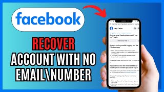 How to Recover Facebook Account Without Email or Phone Number 2024 [upl. by Soble512]