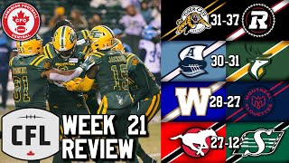 Week 21 Review 2024 CFL Season [upl. by Claudia]