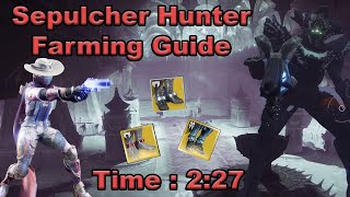 Destiny 2  Sepulcher Hunter Legend Lost Sector Farming Guide  Solo Flawless [upl. by Domineca367]