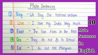 Make sentences in English From 10 words  How to make sentences  Make sentences  part 83 [upl. by Eybbob]