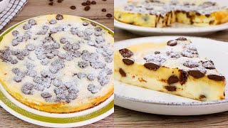 Torta alla ricotta con gocce di cioccolato super veloce e con pochi ingredienti [upl. by Ehgit]