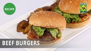 Beef Burgers Recipe  Food Diaries  Zarnak Sidhwa  Fast Food [upl. by Soirtimid]