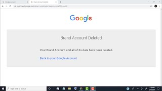 How To Delete Google Brand Account on Desktop [upl. by Addis]