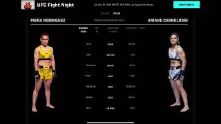 Piera Rodriguez vs Ariane Carnelossi Prediction ufcvegas92 UFCPredictions UFC [upl. by Perzan]