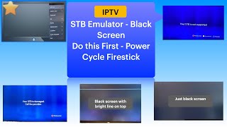 Just a Black Screen  No picture  Firestick  STB Emulator [upl. by Nhtanhoj456]