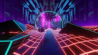 ➥ 4K • 1 Hour • Endless Abstract Retro Electro Synth Wave Cinematic Background • Visual loop • 55 [upl. by Avot]