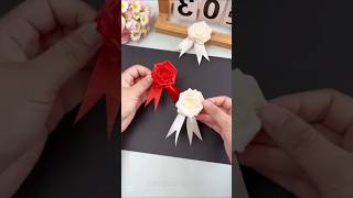 How to make ribbon flowers 🎀 flowers ribbonflower ribbonflowermaking shorts [upl. by Hippel]