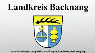 Landkreis Backnang [upl. by Yuzik]