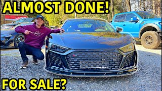 Rebuilding A Wrecked 2020 TWIN TURBO Audi R8 Part 16 [upl. by Enirolf747]