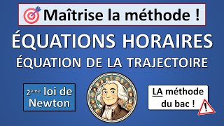 13 Equations horaires du mouvement et équation de la trajectoire Tle  Physique [upl. by Irej]