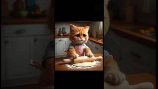 Poar Cat Cooking Food 💥 art skills wood 🪓 working trending cat shorts short shortvideo viral [upl. by Sasha]