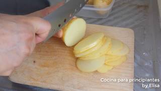 Papas fritas en rodajas Recetas para principiantes [upl. by Alyakcim]