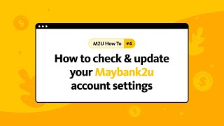 How to change your Maybank2u account settings [upl. by Lehctim]