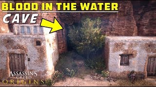 Blood in the Water  Cave below the Palace  Entrance Location  Assassins Creed Origins [upl. by Maretz]