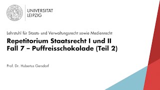 LEO Repetitorium Staatsrecht Fall 7 – Puffreisschokolade Teil 2 [upl. by Paterson134]