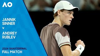 Jannik Sinner v Andrey Rublev Full Match  Australian Open 2024 Quarterfinal [upl. by Argile]