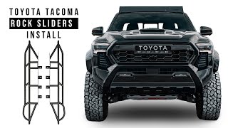 2024 Toyota Tacoma Rock Slider Install 4th Gen by Westcott Designs [upl. by Elleoj879]