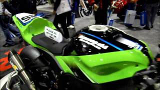 Kawasaki Ninja ZX10R Moto GP Style WALK AROUND MotorBike Show Nikon S70 HD [upl. by Nnairda]