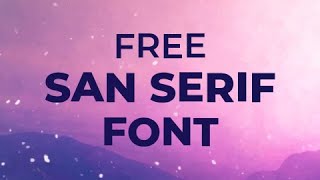 10 Free Sans Serif Font [upl. by Livvy539]