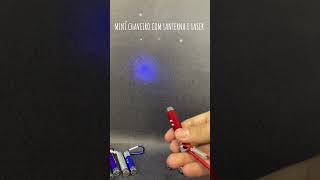 Mini chaveiro com lanterna e laser [upl. by Bink551]