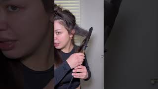 curl your hair like this instead the end result omg 🥲curlingiron hairtutorial hottools [upl. by Llaccm]