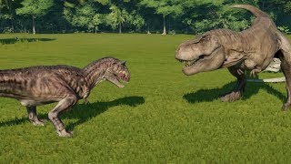 CarnotaurusModified VS TRex IRex Spinosaurus Giganotosaurus and Allosaurus  JWE [upl. by Thorlie956]