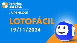 Resultado da Lotofácil  Concurso nº 3248  19112024 [upl. by Neerahs]