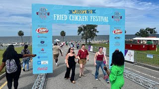 Fried chicken festival minus the watermelon 🍉 neworleans style rims classiccars foodie food [upl. by Belayneh]